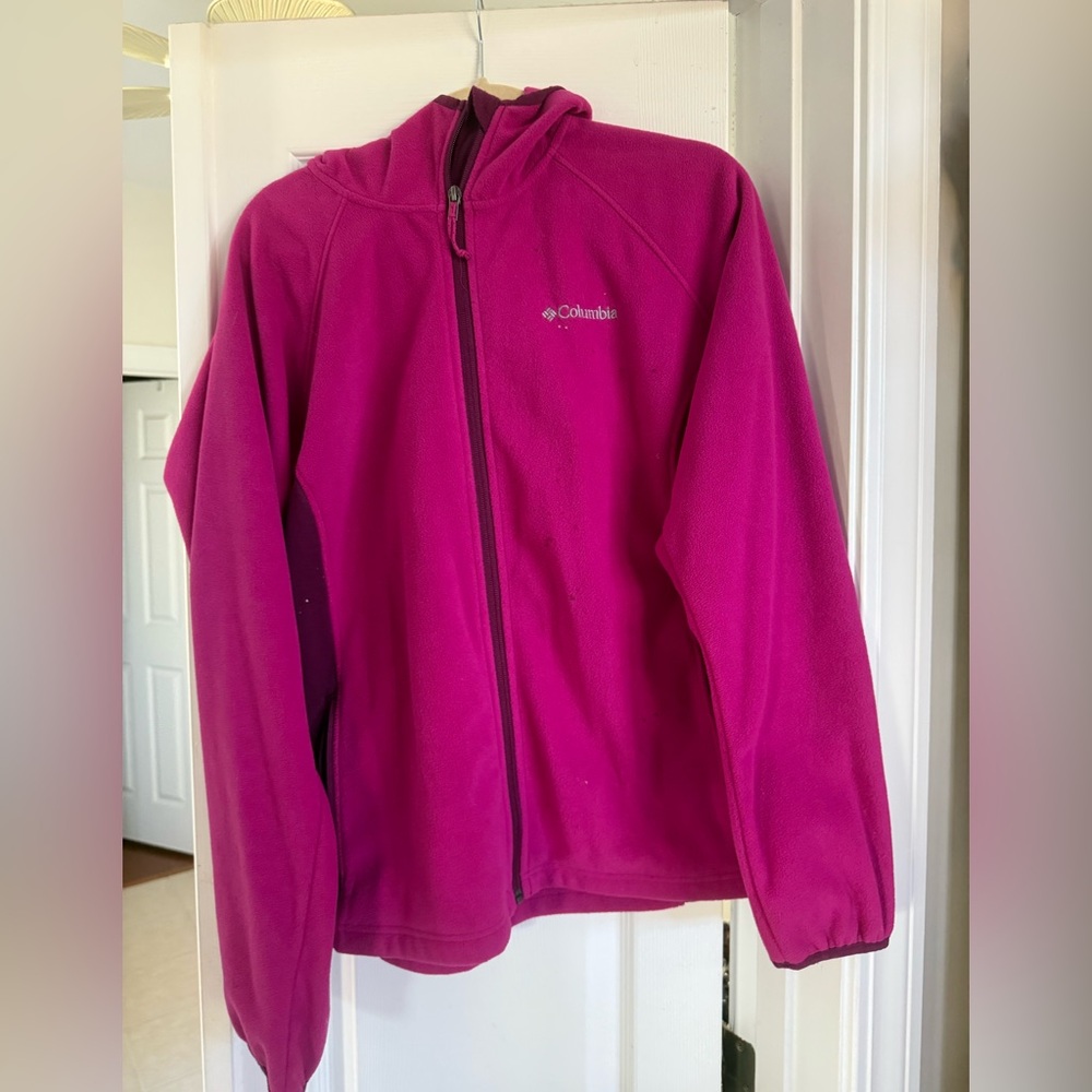 Columbia Women’s Fuchsia Full-Zip Hooded Fleece Jacket